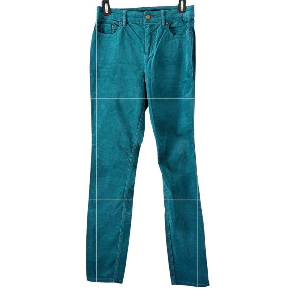 98% Cotton Cords by Boden SoHo Skinny Teal Green Cords Size US 4 Regular